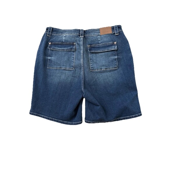 Judy Blue High Waist Bermudas Shorts Jeans Back Flap Pockets JB15287DK Size 3XL - Picture 2 of 9